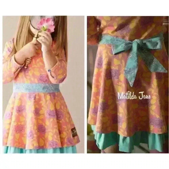 Matilda Jane size 10 Secret Fields Citronella‎ LS floral Dress B16 - Picture 2 of 6